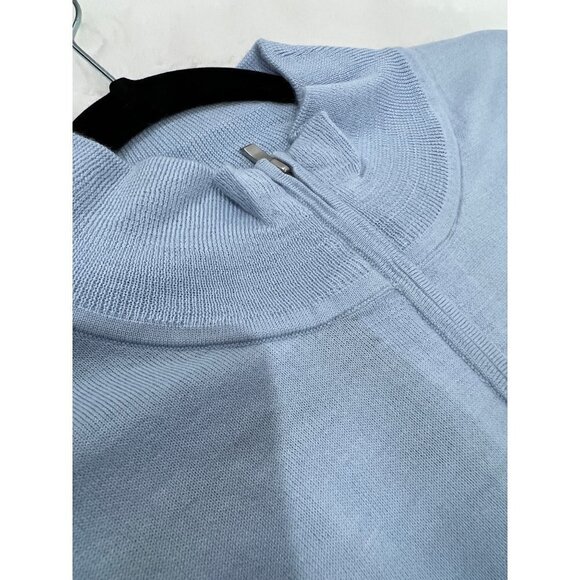 NWT NORDSTROM Men's Shop Tech-Smart CoolMax® 1/4 Zip Sweater Blue Skyway $99.50 - Picture 6 of 13